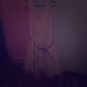 A pink dress with flowers on it